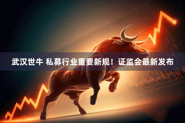 武汉世牛 私募行业重要新规！证监会最新发布